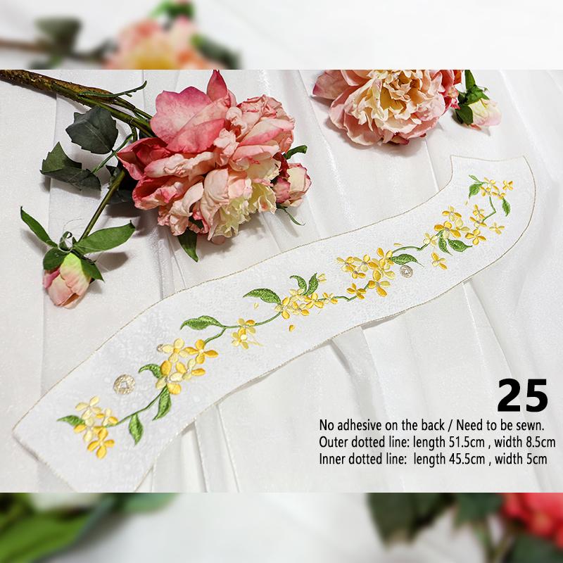 1 Stück Stickerei-Aufnäher im chinesischen Stil Qipao Hanfu Kantenrock Kopfaufnäher DIY Robe Kleid Applikation Dekor Nähzubehör