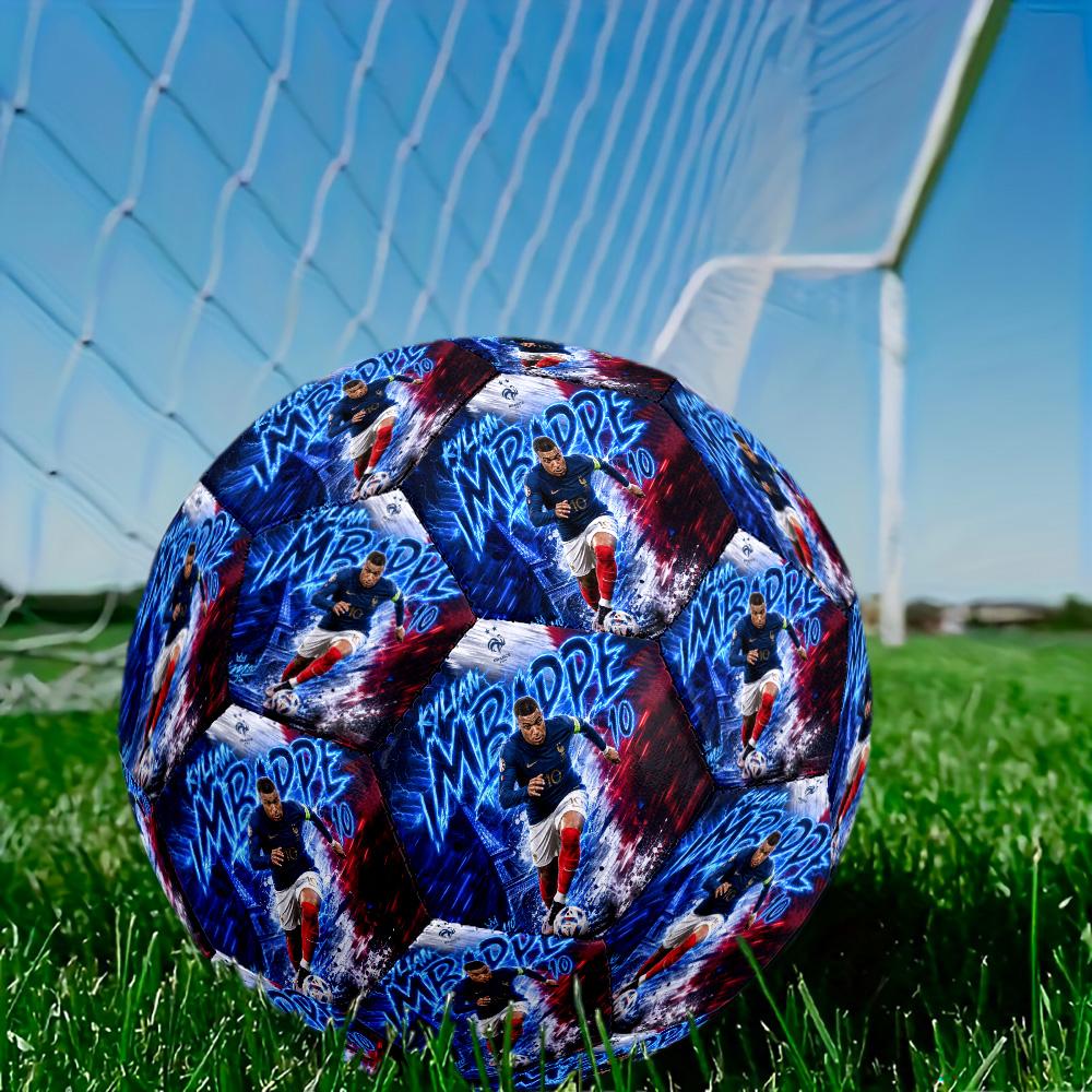 Mbappé Size 5 Soccer Ball Machine Sewn Indoor Outdoor Training and Matches Sports Enthusiast Gifts Distinctive Home Decor And Party Gift