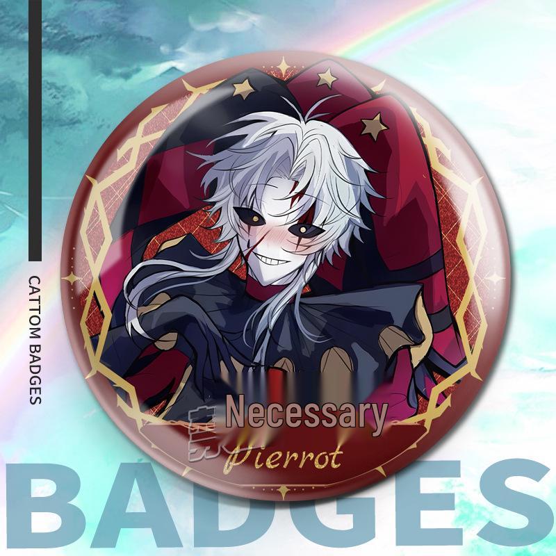 Badge Paillettes Argentées Fan Art Cirque Freak