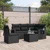 VidaXL Garden Lounge Set with Cushions 6 Pcs, Patio Sofas, Patio Furniture Set, Outdoor Furniture, Black 3252512