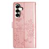 For Samsung Galaxy A17 5G/A17 4G/A26 5G Wallet Phone Case Butterfly Floral Imprint Leather Flip Cover with Strap