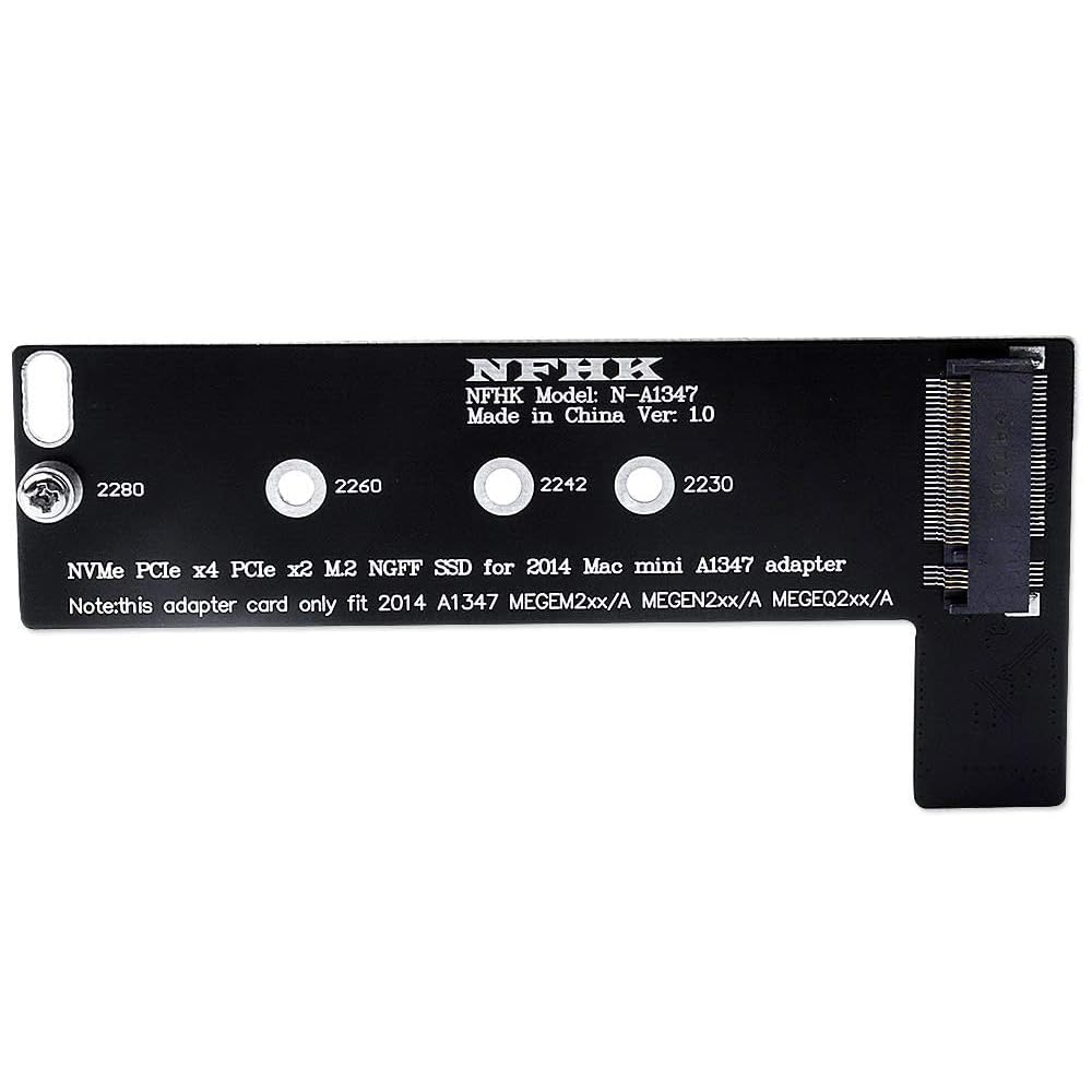 NGFF NVMe SSD Converter Card for 2014 Mac Mini A1347 MEGEN2 MEGEM2 MEGEQ2 M.2 M-Key
