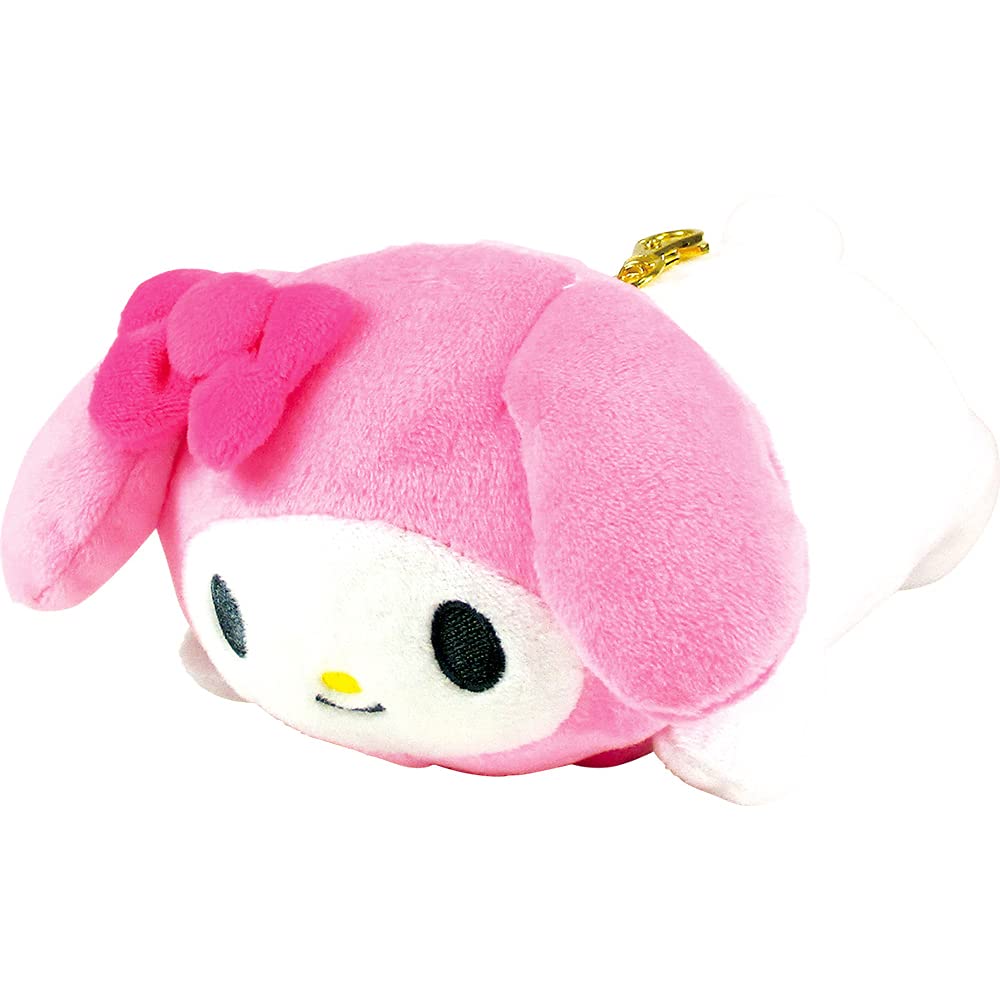 

Tees Factory Sanrio Nesoberi Pass Case My Melody with Reel Plush Mascot Keychain