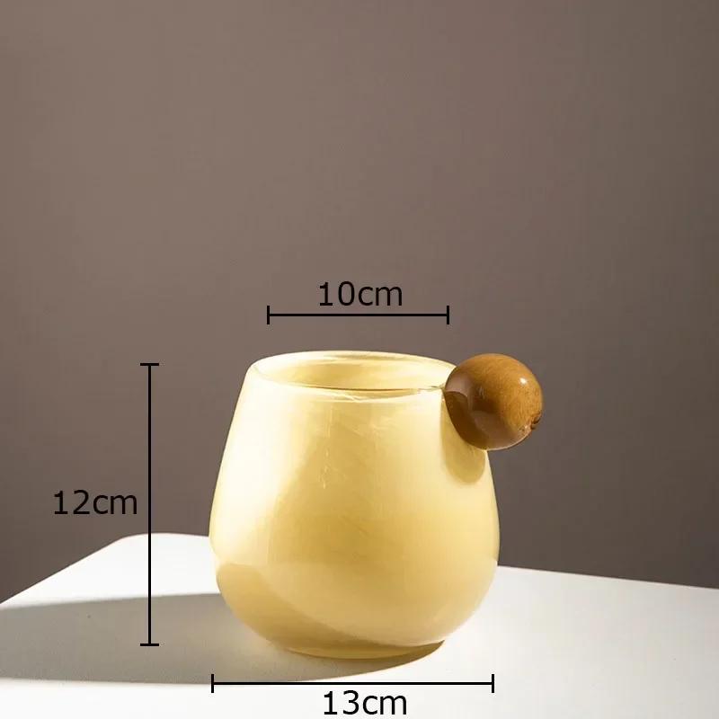 Süßigkeiten-Stil Bunte Glasvase Hydroponik Blumentopf Schreibtischdekoration Blumenarrangement Florale Vasen Raum Ästhetische Dekoration