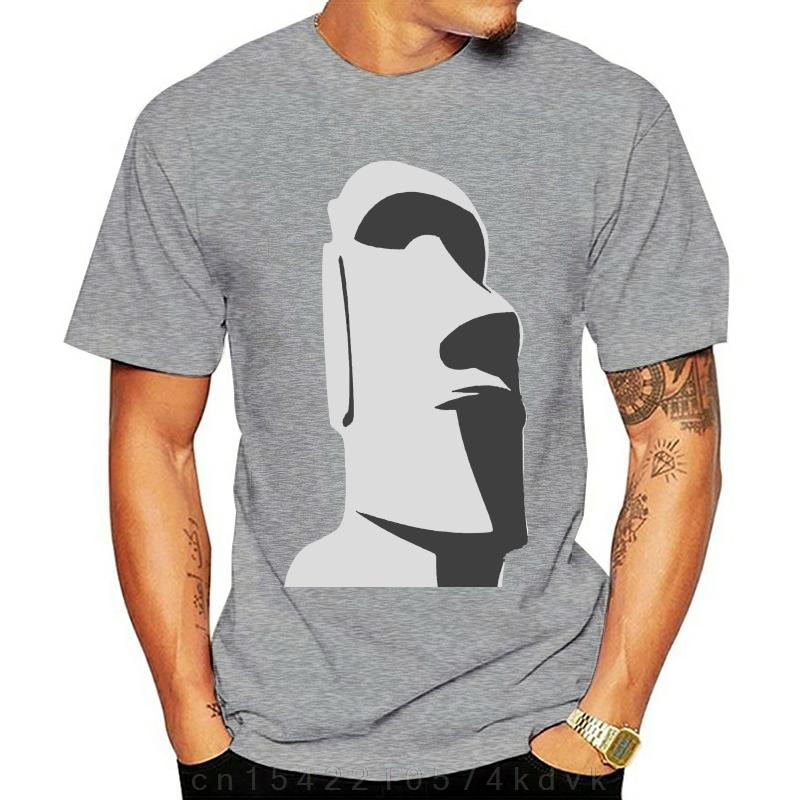 

2720D Tiki Moai Easter Island Hawaiian Luau Hans Tgless Tee T-Shirt - Men s Summer Cotton Graphic Tee 5XL