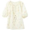 Blouse Sancai 100% Coton Imprimée Brodée à Nouer à la Taille
