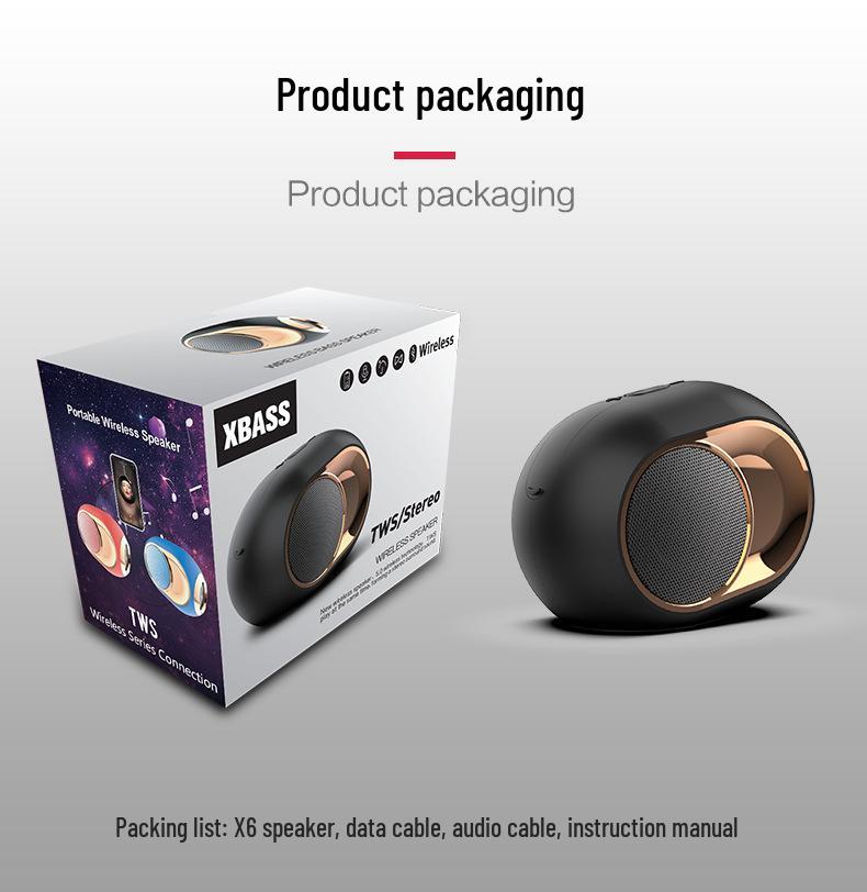 X6 Home/Outdoor Bluetooth Speaker: TWS, Wireless, Heavy Subwoofer, Smart Audio System