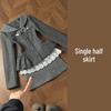 Elegant Miu-Inspired Autumn/Winter 2026 Women's Dress: Korean-Style Rich Girl Ensemble, Complete Set