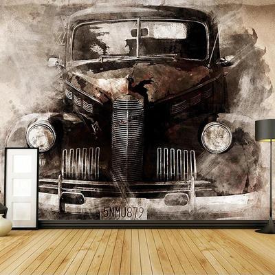 Custom 3D Wall Murals Wallpaper Retro Nostalgic Classic Car Mural Study Living Room Bedroom Backdrop Home Decor Papel De Parede