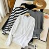 Spring 2025 Women's Slim Fit Striped Long Sleeve Round Neck Top