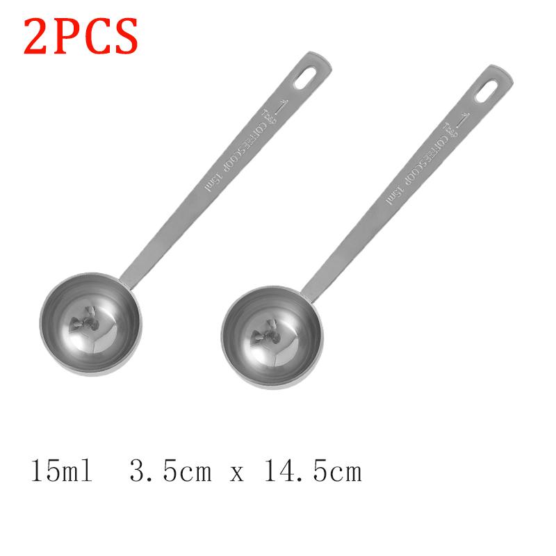 2/3PCS 15/30ML Stainless Steel Coffee Measuring Spoon Long Handle Coffee Spoon Baking Accessories Tool Spoon Kitchen Tool