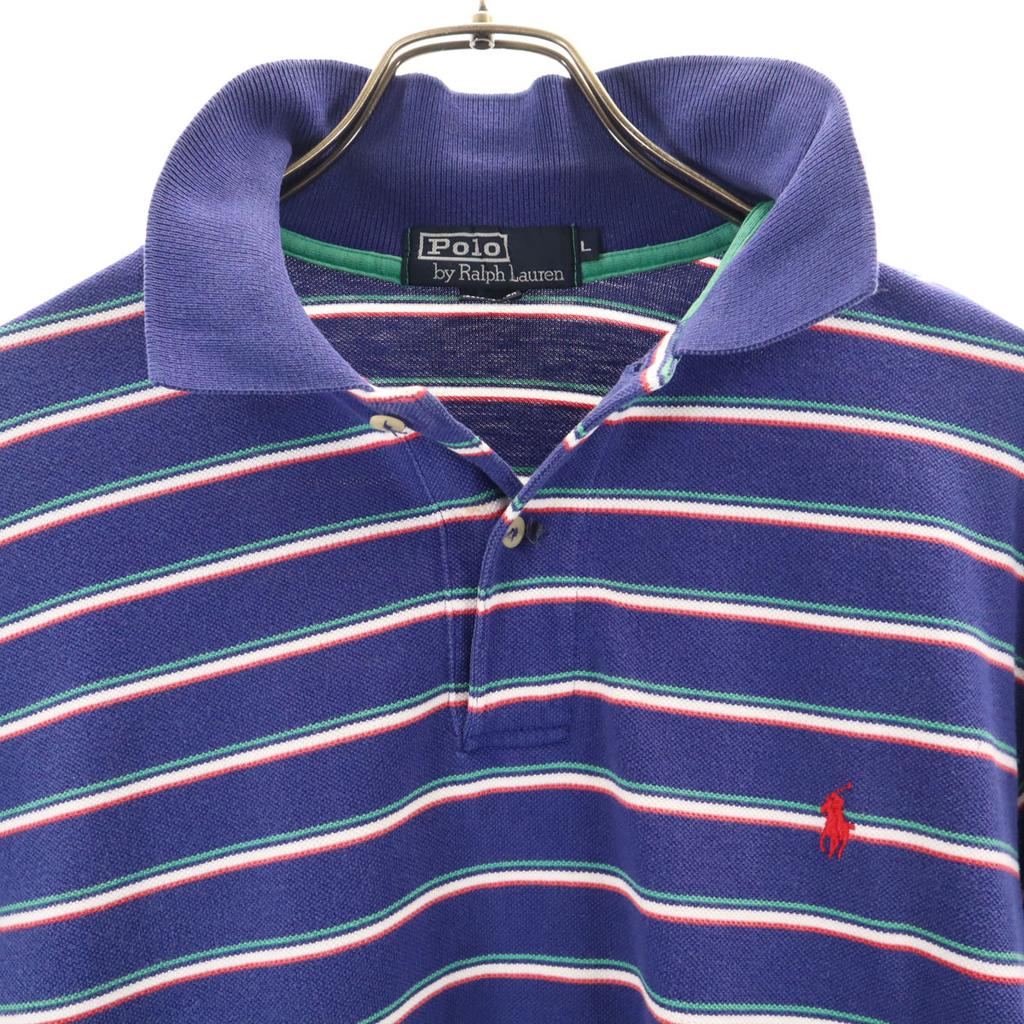 Polo by Ralph Lauren 90s Made In USA Old Border Pattern Short Sleeve Polo Shirt Men's Used