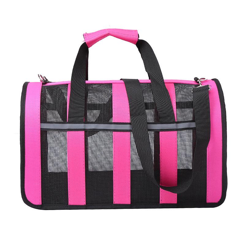 Pet Travel Mesh Bag: Fashionable Breathable Handbag for Dogs and Cats