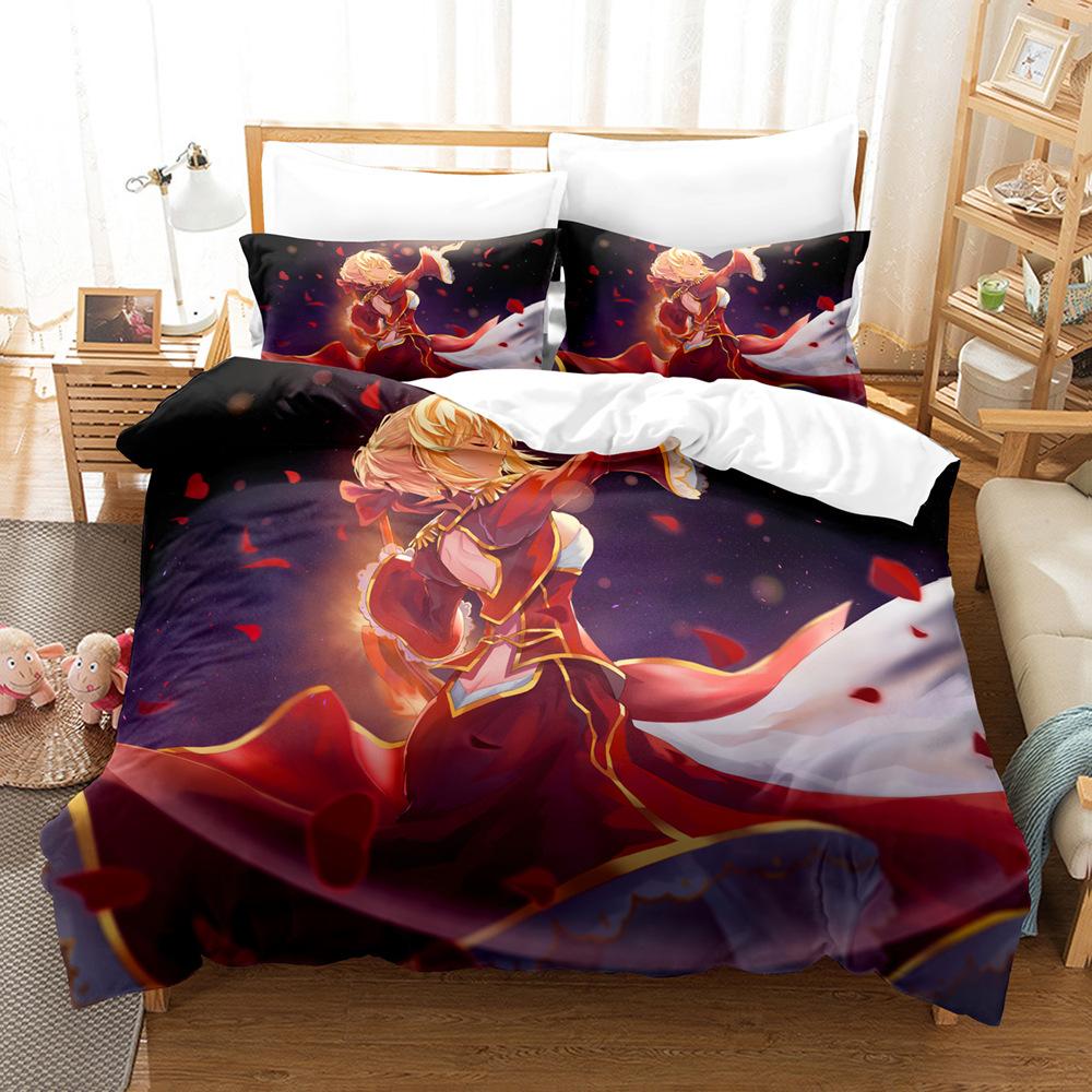Three-Piece Quilt Cover Bedding Home Textiles Four-Piece 3D Digital Printing