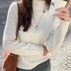 Women's Half-High Collar Fleece-Lined Knitted Base Layer Sweater