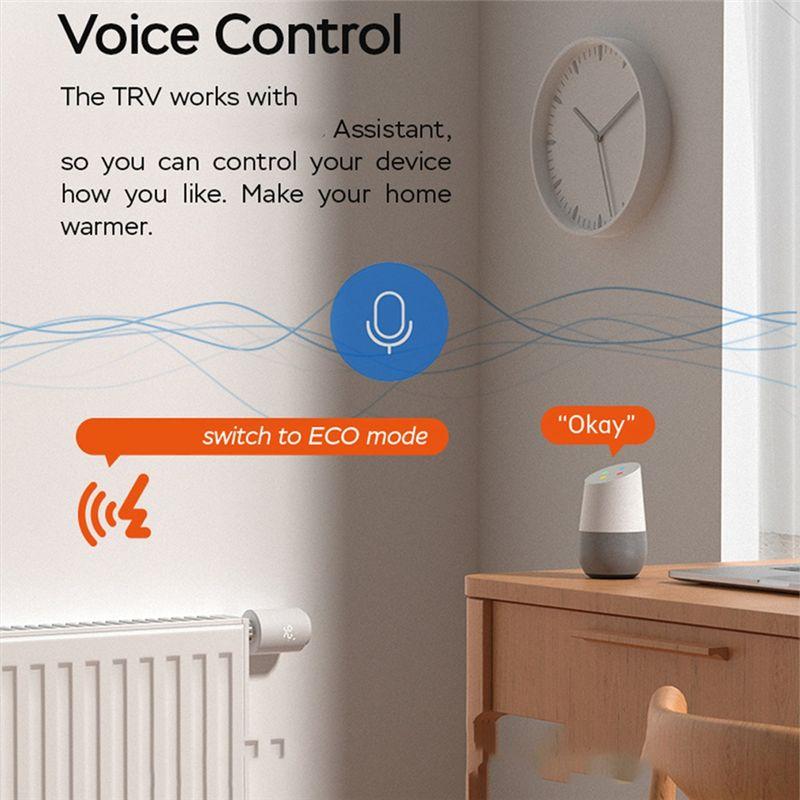 AEE4-Tuya Zigbee Smart Radiator Actuator TRV Programmable Thermostatic Radiator Valve App Remote Temperature Controller
