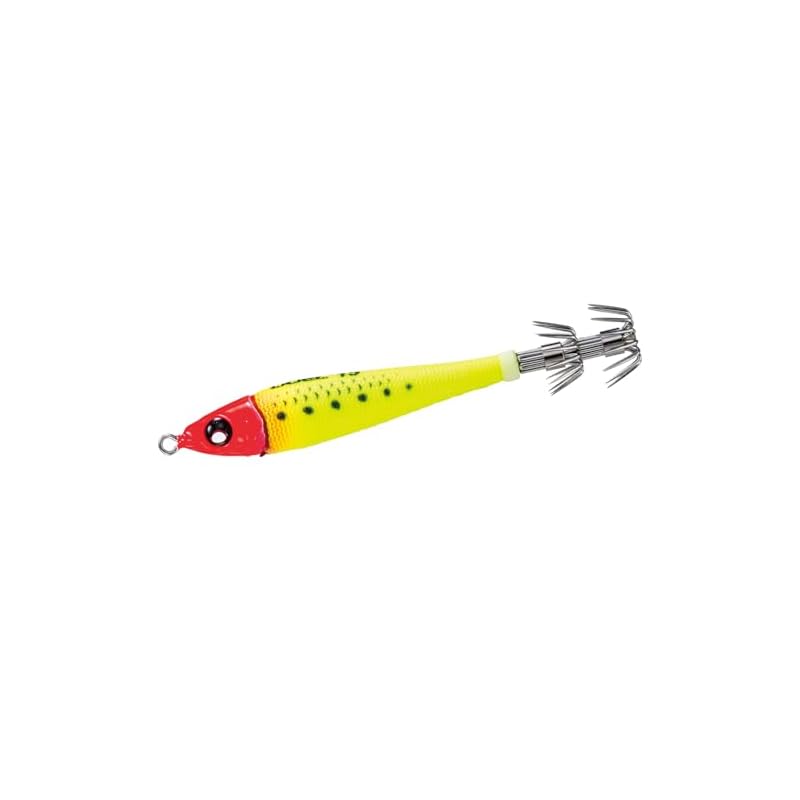 DUEL Easy Bait Metal Lead Jig, Size 25, A1734-RLRY - Real Luminous Red/Yellow Squid Metal