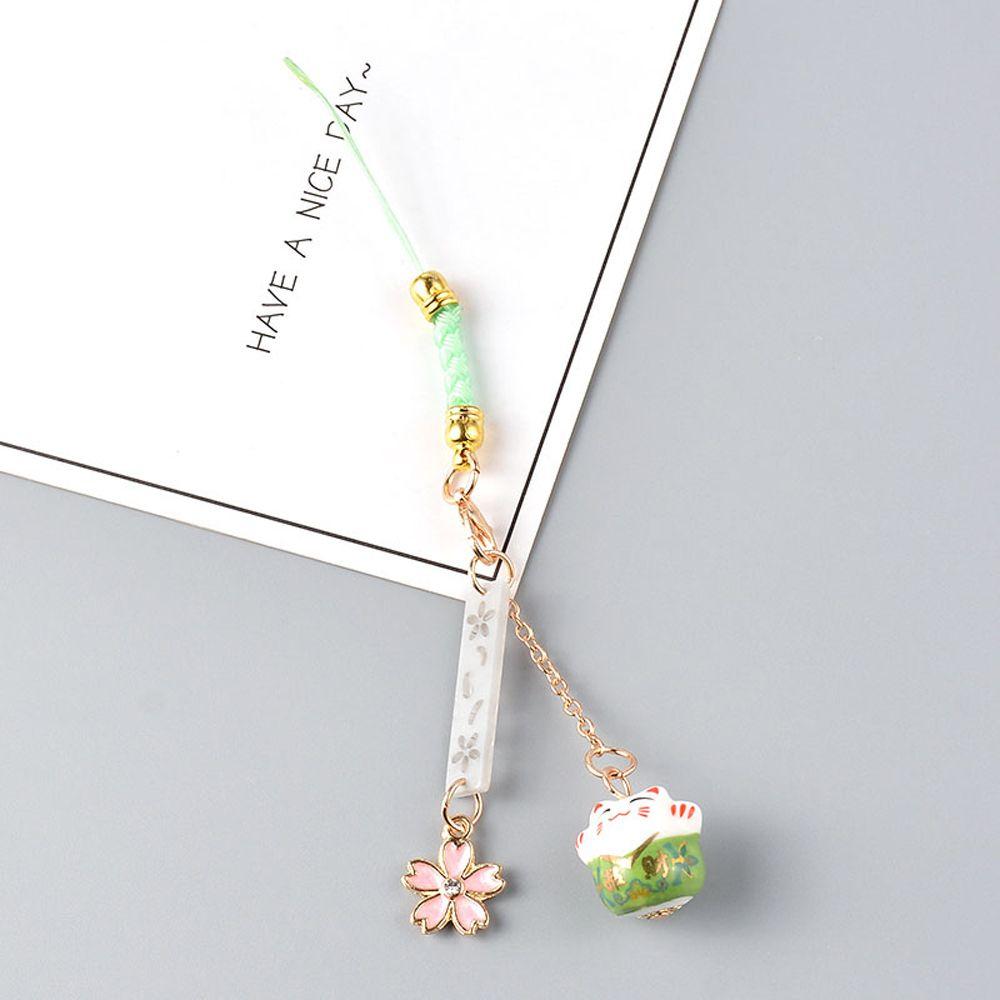 Bag Pendant Mobile Phone Lanyard Lucky Cat Keychain Maneki Neko Trinkets Mobile Phone Straps