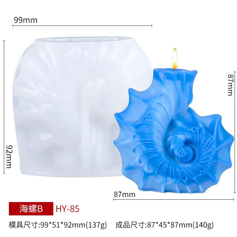 Silicone Mold For Conch Shaped Aroma Candle DIY Ocean Scented Stone Making Tool