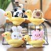 Niedlicher Plüsch Kleine Ente Capybara Schlüsselanhänger Neuheit Kreative Tiere Anhänger Exquisite Rucksack Dekoration Zubehör Geschenke
