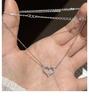 925 Sterling Silver Heart Pendant Necklace, White Gold Plated - Perfect Gift for Women