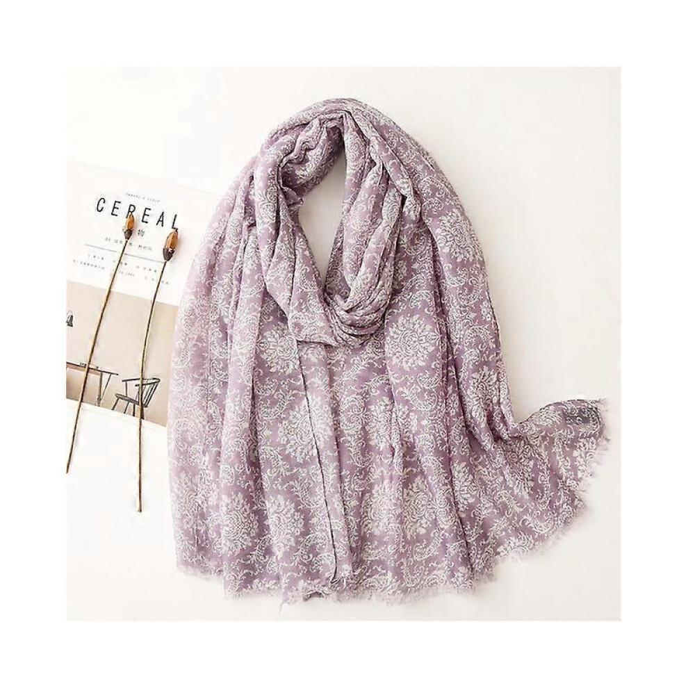Design Brand Women Scarf Fashion Print Cotton Warm Shawl Muslim Scarves Hijabs Lady Pashmina Bandana Tassel Beach Shawls Foulard