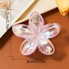 3pcs Transparent Egg Flower Hair Clips | High Ponytail Claw Clips, Simple Fresh Daily Wear Shark Clips for Spring and Summer