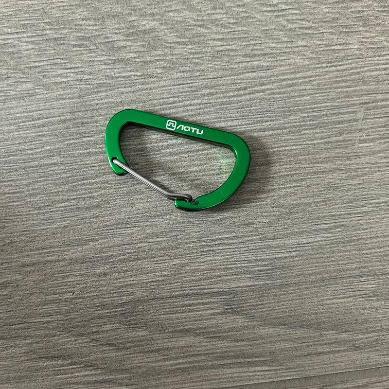 Nuovo D-Shaped No. Portachiavi moschettone a 5 fili d'acciaio – Lega di alluminio leggera per zainismo all'aperto.