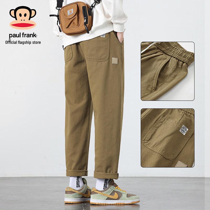 paul frank Мужские свободные прямые хлопковые брюки-карго