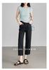 Leg slit thin casual pants for women, 2026 summer fashion, loose and versatile, slimming straight leg pants