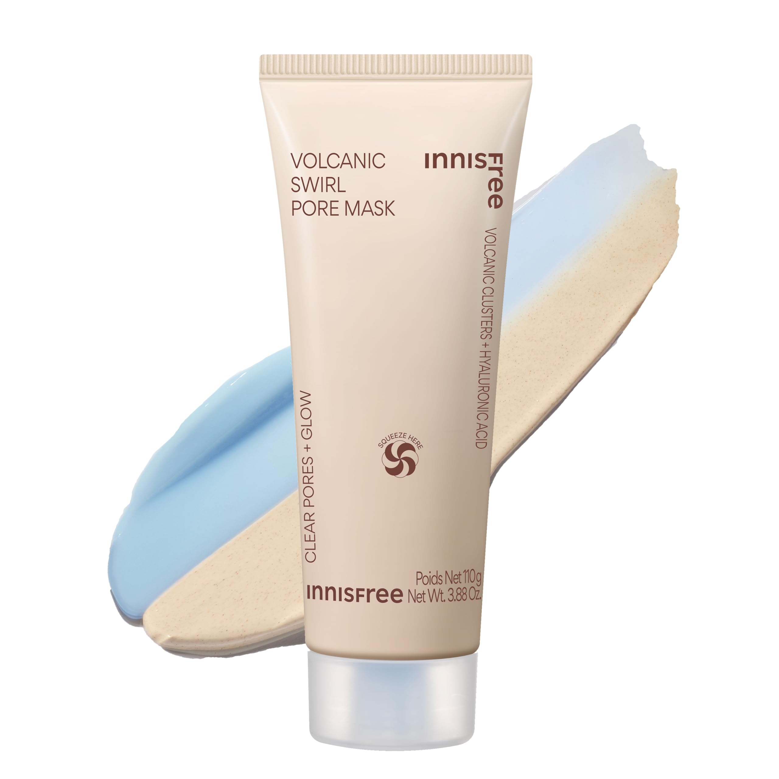 

Крем-маска с глиной Volcanic Pore Cream 110 г для чувствительной жирной грязи, проблем с порами, гиалуроновая кислота, гладкая кожа [Innisfree] (Подлинный продукт) [Ополаскивающаяся упаковка] Кожа, Кожа, серый