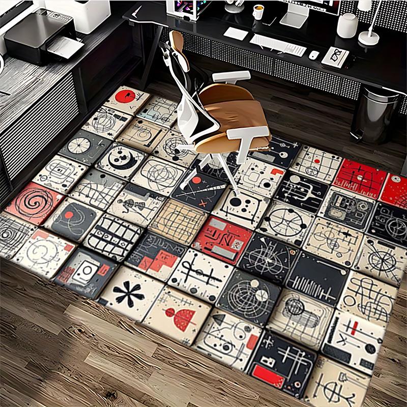 1pc Abstract Art Office Chair Mat - Abstract Patterns, Geometric Shapes, and Minimalist Designs for Your Home or Office Decor | Perfect Gift for Any O