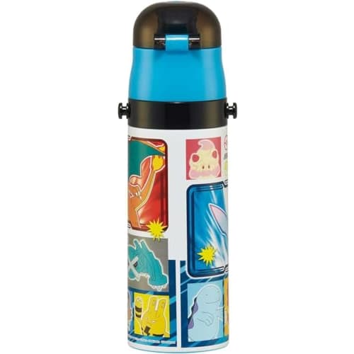 Skater Children's Stainless Steel Water Bottle Direct Drinking 470ml Pokemon 24 Pocket Monsters Child-friendly Lightweight Type Cold Storage Water Bot