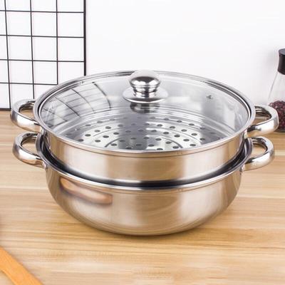 Multifunktionaler Doppel-Dampfgarer aus Edelstahl 304