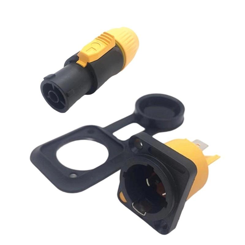 3 Cores Powercon Plug and Plug Panel Adapter for Speaker Equipment Universal Power Plug Powercon Connector Waterproof