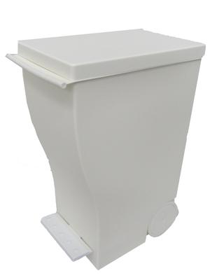 Mülleimer mit Rollen Kcud Slim Pedal I'mD (20L, Weiß)