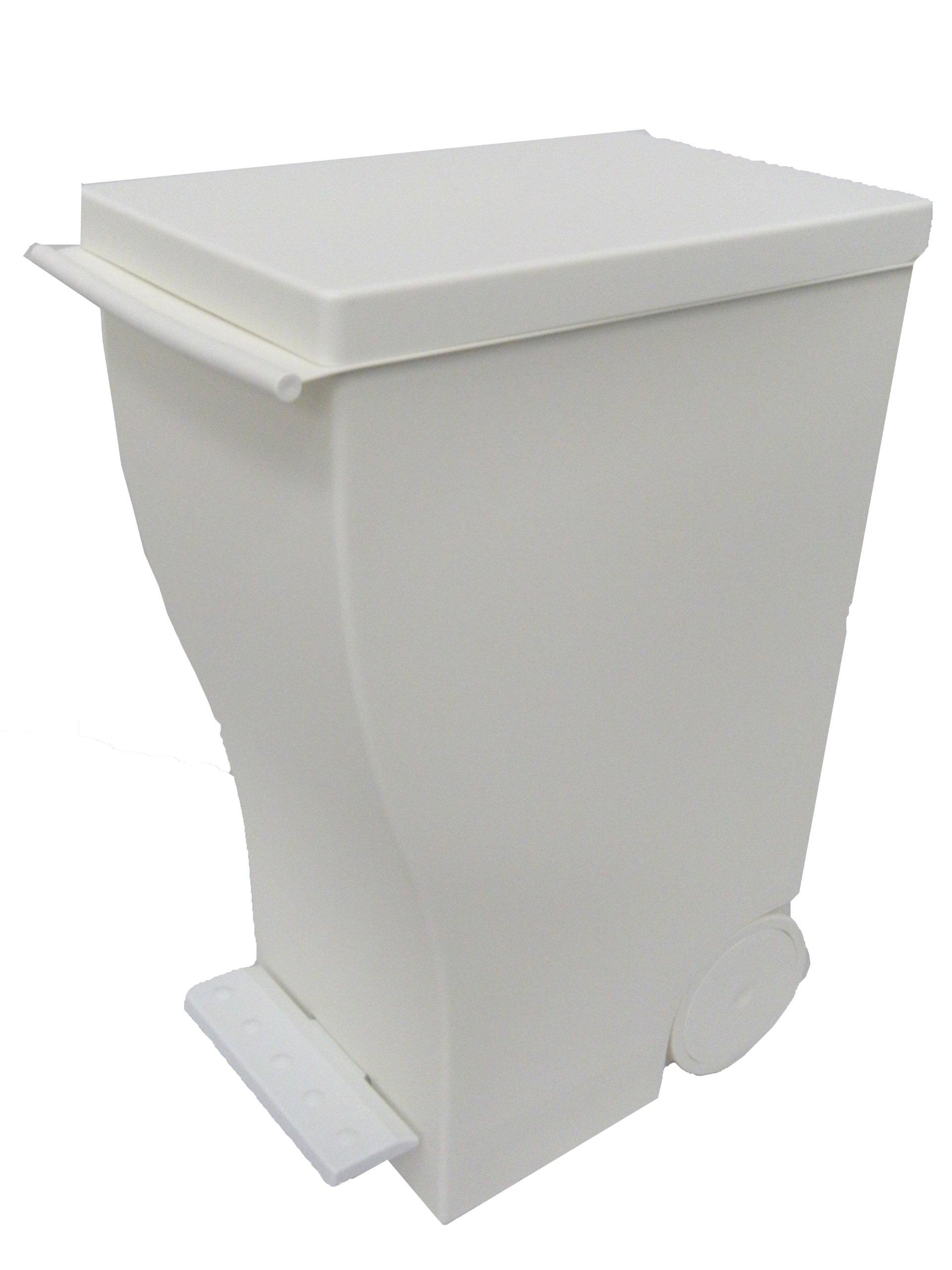 

Trash Can with Casters Kcud Slim Pedal I mD (20L, White) белый