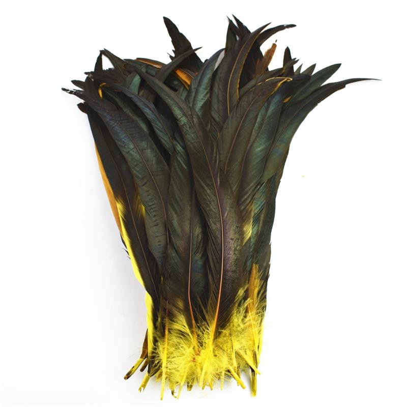 100Pcs Natural Rooster Feathers for Decoration 25-35cm 10-12" Chicken Pheasant Carnival Handicraft Accessories Decor For Clothes