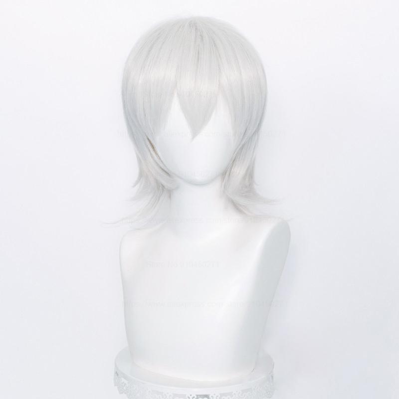 Hoge Kwaliteit 37cm Korte Mullet Cosplay Pruik Wolfsknip Pruiken 20 Kleuren Hittebestendig Synthetisch Haar Anime Game Basis Pruiken + Pruikenkap One Size