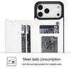 Kožené stojánkové pouzdro pro iPhone 17 Pro Max s držákem na karty a dvojitým zapínáním