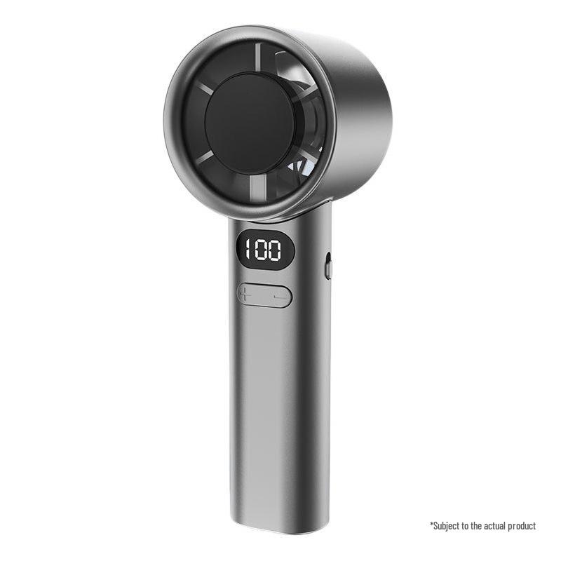 M11 Mini Handheld Fan: Compact, Brushless, High-Speed Turbine for Strong Winds - Popular in Southeast Asia 1200mAh 2-Speed Display Lanyard серый