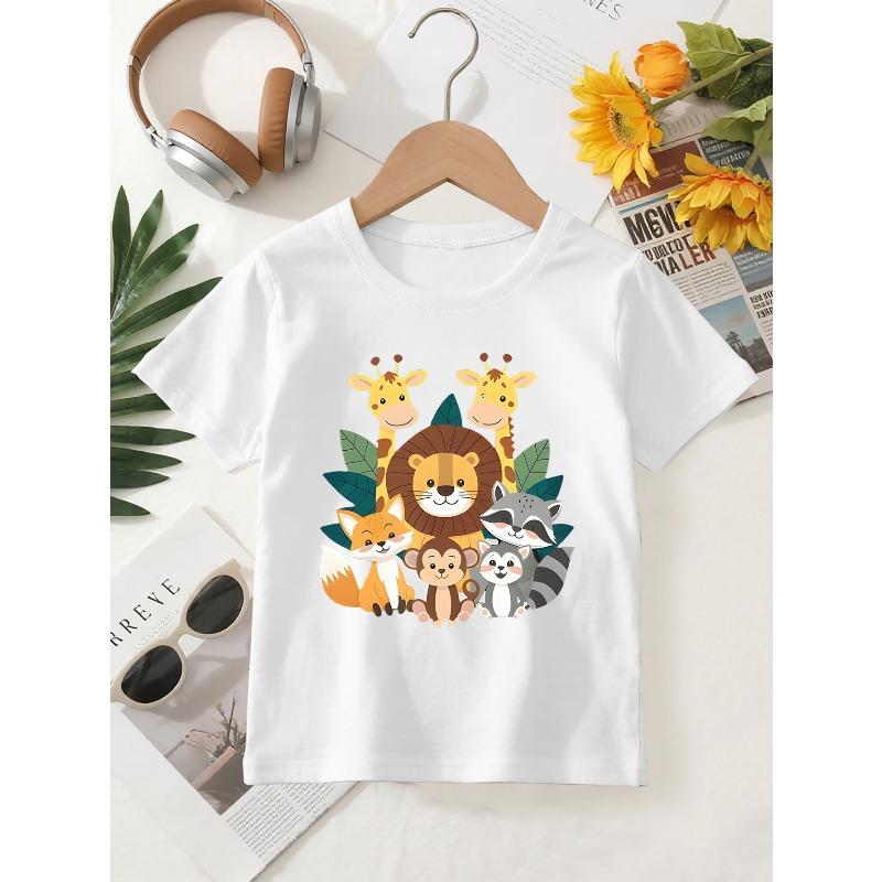 European sizes Girls  Trendy Casual Short-Sleeve Round-Neck T-Shirt, Perfect for Everyday Wear 110 белый