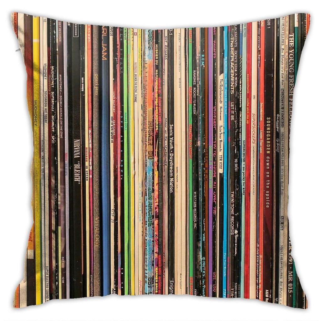 1pc Classic Alternative Rock Records Square Pillow Case Throw Pillow Covers Decor