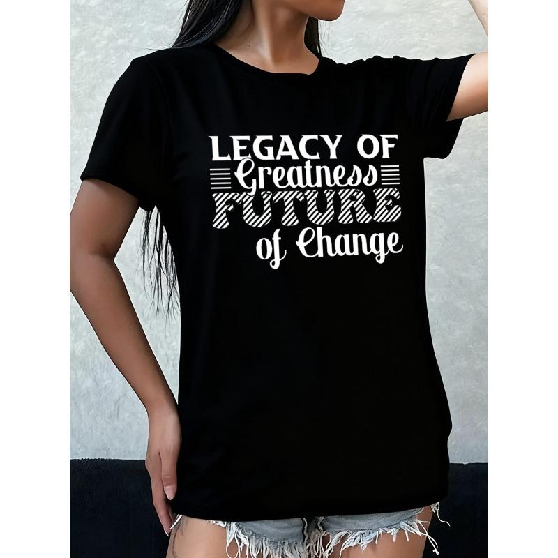 

Women S Graphic T-Shirt Featuring The Legacy of Greatness, Ideal for Casual Summer Outings. It S Refreshing And Lightweight, Making It Perfect S чёрный