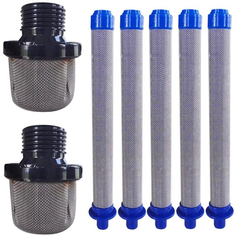 

AB34-2PCS 288716 3/4 Replacement Inlet Strainer With 5PCS 288749 60Mesh SG2/SG3 Sprayer Filters For Airless Paint Sprayers