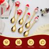 Stainless Steel Snowman Spoon & Fork Set for Coffee and Dessert