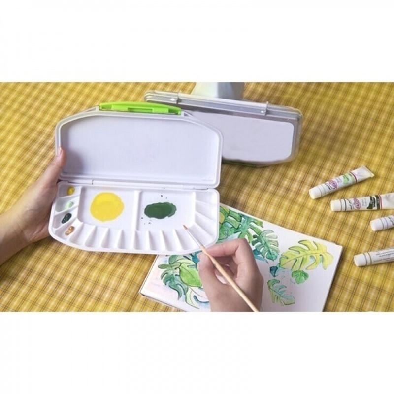 Professional 1Pc Folding Watercolor Palette Airtight Leak-proof Art Supply For Acrylic Painting Oil Paint