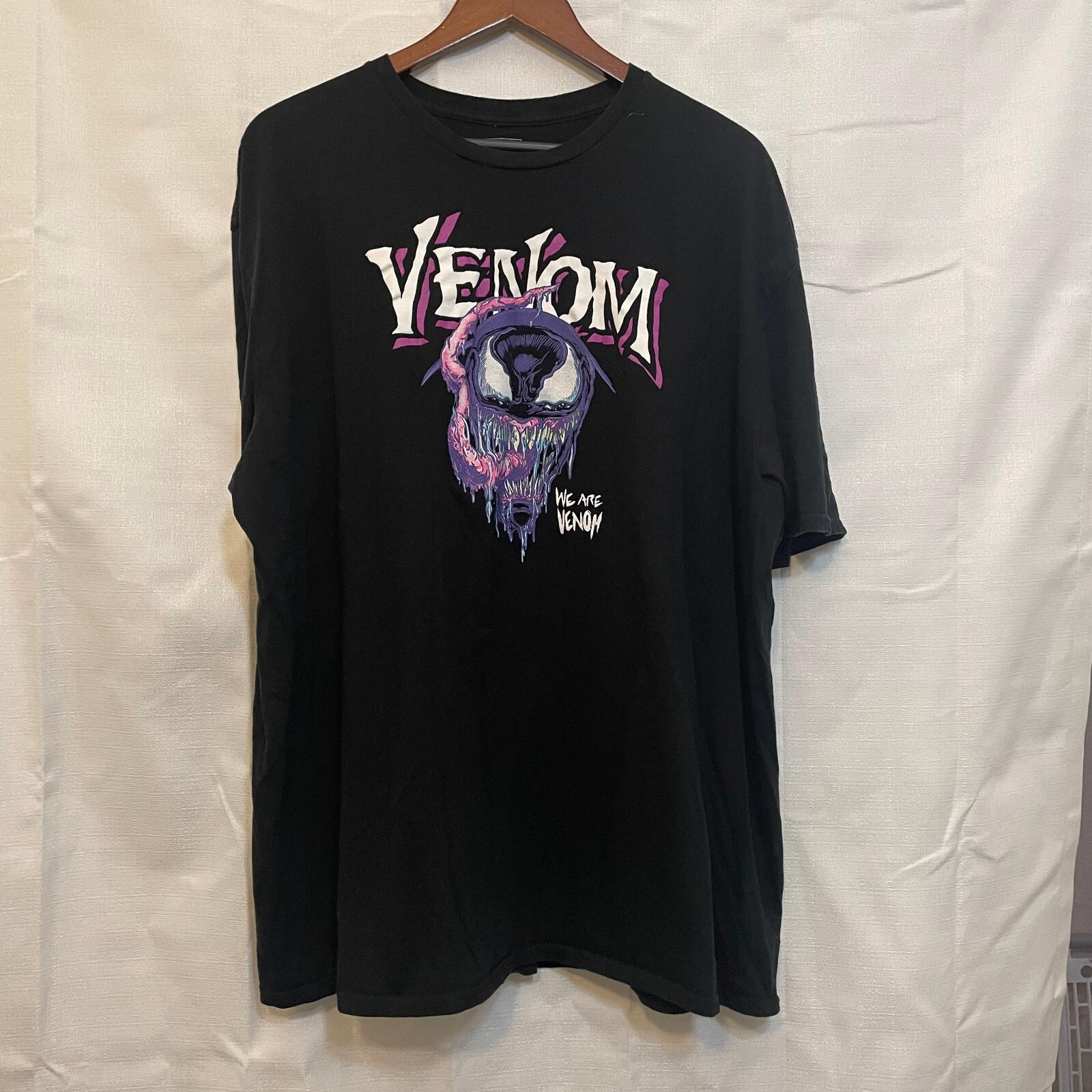 Marvel Venom Men s Short Sleeve Graphic T-Shirt Size 2X Black Cotton S