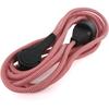 CHACON Prolongateur Textile 3m 3x1,5m2 Textile Cable & Noire Fiche Plate Rouge/blanc