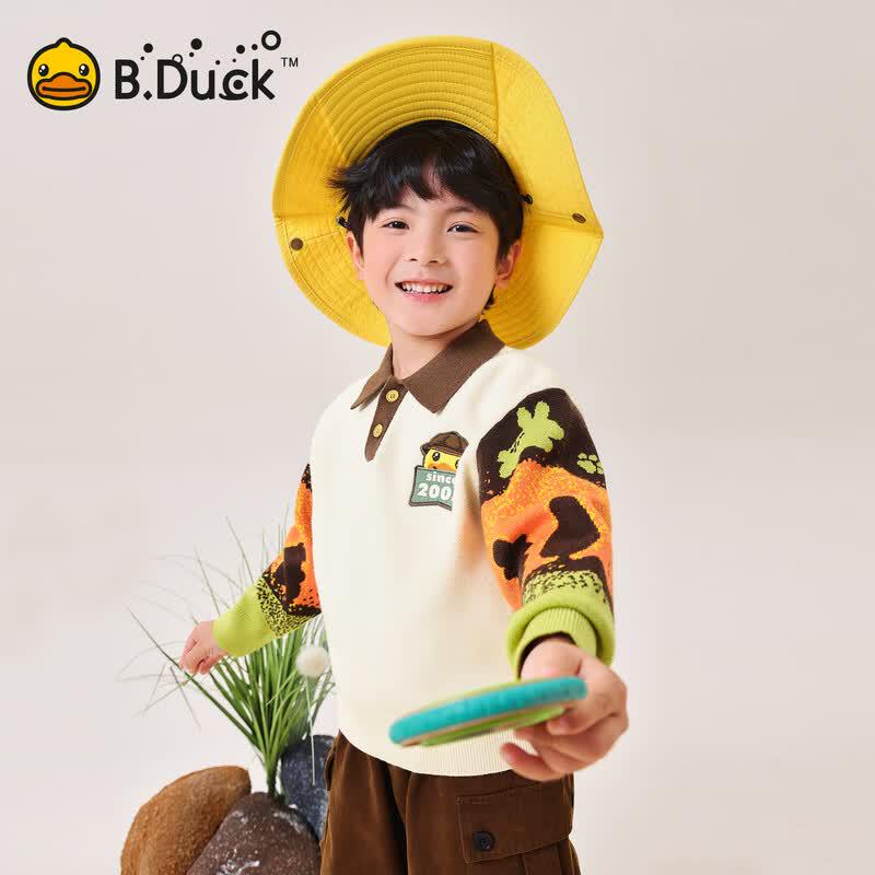 B.Duck Boys' Polo Collar Knit Sweater